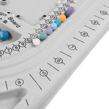 Load image into Gallery viewer, Flocked Bead Board Bracelet Necklace Beading Organizer Artistry Tray Design Measuring Tool for DIY Jewelry Making Accessories
