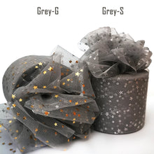 Load image into Gallery viewer, 25Yards 6cm Star Tulle Confetti Glitter Mesh Baking Cake Topper Tutu Pom Bow Soft Sequine Organza DIY Wedding Birthday Decoration