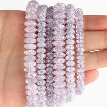Load image into Gallery viewer, White Snow Cracked Crystal Beads 6/8/10mm Multicolor Round Loose Quartz Crystal Beads for Jewelry Making DIY Bracelet 15inch