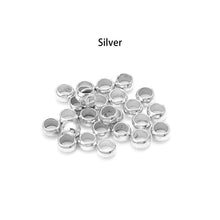Load image into Gallery viewer, 200pcs/Lot Copper Ball Crimp End Beads Positioning Beads Stopper Spacer Beads For Jewelry Making Findings DIY Bracelet Supplies