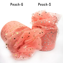 Load image into Gallery viewer, 25Yards 6cm Star Tulle Confetti Glitter Mesh Baking Cake Topper Tutu Pom Bow Soft Sequine Organza DIY Wedding Birthday Decoration