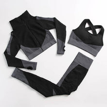 Load image into Gallery viewer, 2/3 Pieces Yoga Set Bar High-Waisted Tight Pants Gym Exercise Clothing Suitable Sportswear For Women Zipper Jacket Leggings Suit