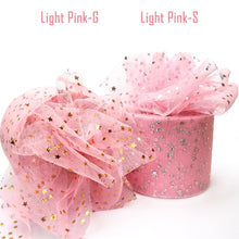 Load image into Gallery viewer, 25Yards 6cm Star Tulle Confetti Glitter Mesh Baking Cake Topper Tutu Pom Bow Soft Sequine Organza DIY Wedding Birthday Decoration