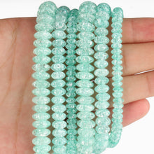 Load image into Gallery viewer, White Snow Cracked Crystal Beads 6/8/10mm Multicolor Round Loose Quartz Crystal Beads for Jewelry Making DIY Bracelet 15inch