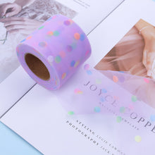 Load image into Gallery viewer, 8cm 25Yards Glitter Tulle Ribbon Roll Sparkly Dot Sequin Mesh Fabric for DIY Hairband Bow Clip Wedding Birthday Party Decoration
