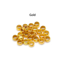 Load image into Gallery viewer, 200pcs/Lot Copper Ball Crimp End Beads Positioning Beads Stopper Spacer Beads For Jewelry Making Findings DIY Bracelet Supplies