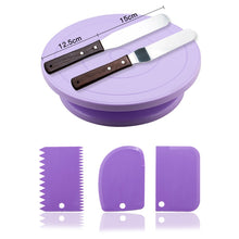 Load image into Gallery viewer, 6Pcs/Set Plastic Cake Turntable Rotating Cake Plastic Dough Pastry Decorating Cream Stand Rotary Table DIY Pan Baking Tool