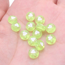 Load image into Gallery viewer, CHONGAI 100Pcs Fashion Jewelry Love Heart Acrylic Flat Round Beads for DIY Craft Jewelry Making