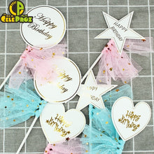 Load image into Gallery viewer, 25Yards 6cm Star Tulle Confetti Glitter Mesh Baking Cake Topper Tutu Pom Bow Soft Sequine Organza DIY Wedding Birthday Decoration