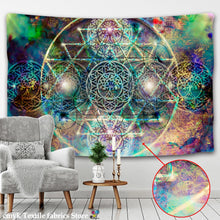 Load image into Gallery viewer, India Mandala Tapestry Wall Hanging Boho Decor Wall Cloth Tapestries Psychedelic Hippie Night Moon Tapestry Mandala Wall Carpet