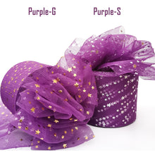 Load image into Gallery viewer, 25Yards 6cm Star Tulle Confetti Glitter Mesh Baking Cake Topper Tutu Pom Bow Soft Sequine Organza DIY Wedding Birthday Decoration