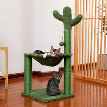Load image into Gallery viewer, Cute Cactus Pet Cat Tree Toy with Ball Scratching Post for Cat Kitten Climbing