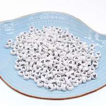 Load image into Gallery viewer, CHONGAI 100/500Pcs/500Gram Oblate Acrylic Letter Beads Single Alphabet White Round Bracelet Jewelry Beads&Jewelry Making 4*7MM