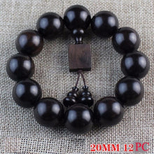 Load image into Gallery viewer, Yoga Buddhist Mala Natural EBONY Wooden Beads Buddha Bracelet Meditation Prayer Bracelet For Women Black Sandal Wood Jewelry