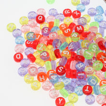 Load image into Gallery viewer, CHONGAI 100Pcs Fashion Jewelry Love Heart Acrylic Flat Round Beads for DIY Craft Jewelry Making
