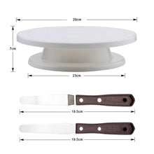 Load image into Gallery viewer, 6Pcs/Set Plastic Cake Turntable Rotating Cake Plastic Dough Pastry Decorating Cream Stand Rotary Table DIY Pan Baking Tool