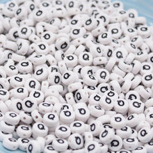 Load image into Gallery viewer, CHONGAI 100/500Pcs/500Gram Oblate Acrylic Letter Beads Single Alphabet White Round Bracelet Jewelry Beads&Jewelry Making 4*7MM