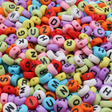 Load image into Gallery viewer, CHONGAI 100Pcs Fashion Jewelry Love Heart Acrylic Flat Round Beads for DIY Craft Jewelry Making
