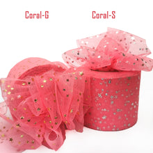 Load image into Gallery viewer, 25Yards 6cm Star Tulle Confetti Glitter Mesh Baking Cake Topper Tutu Pom Bow Soft Sequine Organza DIY Wedding Birthday Decoration