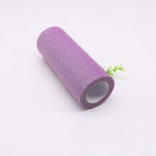 Load image into Gallery viewer, 10Yard/roll 6" 15cm/7.5cm Rainbow Glitter Tulle Roll Sequin Crystal Organza Sheer Fabric DIY Craft Tutu Skirt Home Wedding Decor