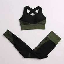 Load image into Gallery viewer, 2/3 Pieces Yoga Set Bar High-Waisted Tight Pants Gym Exercise Clothing Suitable Sportswear For Women Zipper Jacket Leggings Suit