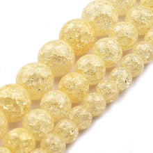 Load image into Gallery viewer, White Snow Cracked Crystal Beads 6/8/10mm Multicolor Round Loose Quartz Crystal Beads for Jewelry Making DIY Bracelet 15inch