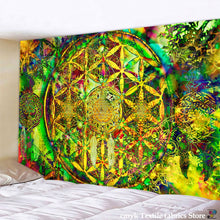 Load image into Gallery viewer, India Mandala Tapestry Wall Hanging Boho Decor Wall Cloth Tapestries Psychedelic Hippie Night Moon Tapestry Mandala Wall Carpet