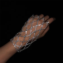 Load image into Gallery viewer, Stonefans Ring Charm Finger Mesh Linked Bracelet Jewelry Femme for Women Hand New Fashion Luxury Bangles 2022 Designer