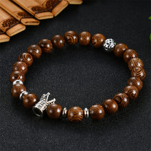 Load image into Gallery viewer, Prayer Beads Bracelet 108 Tibetan Buddhist Rosary Charm Mala Meditation Flower of Life Lucky Wenge Wooden Bracelet For Women Men