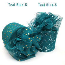 Load image into Gallery viewer, 25Yards 6cm Star Tulle Confetti Glitter Mesh Baking Cake Topper Tutu Pom Bow Soft Sequine Organza DIY Wedding Birthday Decoration