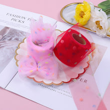 Load image into Gallery viewer, 8cm 25Yards Glitter Tulle Ribbon Roll Sparkly Dot Sequin Mesh Fabric for DIY Hairband Bow Clip Wedding Birthday Party Decoration