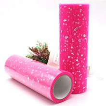 Load image into Gallery viewer, Baby Shower Glitter Sequin Tulle Roll 10 yard 15cm Spool Tutu Wedding Decoration Organza
