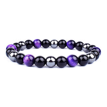 Load image into Gallery viewer, Natural Black Obsidian Hematite Tiger Eye Beads Bracelets Men for Magnetic Health Protection Women Soul Jewelry Pulsera Hombre