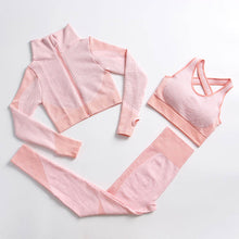 Load image into Gallery viewer, 2/3 Pieces Yoga Set Bar High-Waisted Tight Pants Gym Exercise Clothing Suitable Sportswear For Women Zipper Jacket Leggings Suit