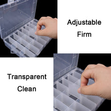Load image into Gallery viewer, Plastic Jewelry Box 10/15/24 Compartment Slot Organizer Storage Beads Container Adjustable Jewelry Storage Box Rectangle Case
