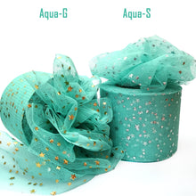 Load image into Gallery viewer, 25Yards 6cm Star Tulle Confetti Glitter Mesh Baking Cake Topper Tutu Pom Bow Soft Sequine Organza DIY Wedding Birthday Decoration