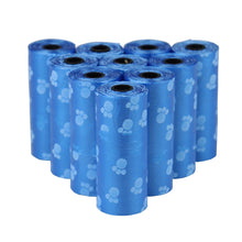 Load image into Gallery viewer, Pet Poop Bags Disposable Dog Waste Bags, Bulk Poop Bags with Leash Clip and Bone Bag Dispenser 5Roll(75Pcs) Bags with Paw Prints