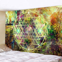 Load image into Gallery viewer, India Mandala Tapestry Wall Hanging Boho Decor Wall Cloth Tapestries Psychedelic Hippie Night Moon Tapestry Mandala Wall Carpet