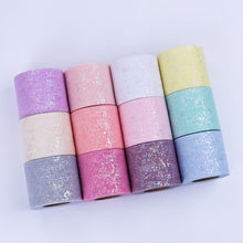 Load image into Gallery viewer, Shiny Tulle Roll 6cm*25yards Tape for DIY Handmade Bowknot and Wedding Decor Party Supplies Baby Shower Tutu Skirt