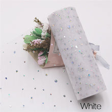 Load image into Gallery viewer, Baby Shower Glitter Sequin Tulle Roll 10 yard 15cm Spool Tutu Wedding Decoration Organza