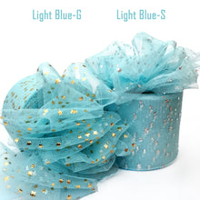 Load image into Gallery viewer, 25Yards 6cm Star Tulle Confetti Glitter Mesh Baking Cake Topper Tutu Pom Bow Soft Sequine Organza DIY Wedding Birthday Decoration