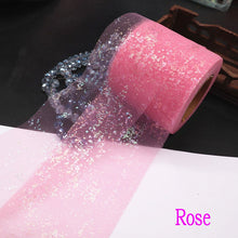 Load image into Gallery viewer, Shiny Tulle Roll 6cm*25yards Tape for DIY Handmade Bowknot and Wedding Decor Party Supplies Baby Shower Tutu Skirt