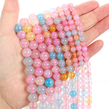 Load image into Gallery viewer, 4/10mm Natural Stone Beads Tiger Eye Amazonite Rose quartz Turquoises Obsidian Agates Beads For Jewelry Making DIY Bracelet