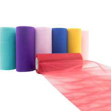 Load image into Gallery viewer, Tulle Roll Spool 25 Yards 15cm White Organza Roll Red Blue Tulle Organza Fabric Tutu Skirt Girl Baby Shower Decor Party Supplies