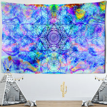 Load image into Gallery viewer, India Mandala Tapestry Wall Hanging Boho Decor Wall Cloth Tapestries Psychedelic Hippie Night Moon Tapestry Mandala Wall Carpet