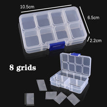 Load image into Gallery viewer, Plastic Jewelry Box 10/15/24 Compartment Slot Organizer Storage Beads Container Adjustable Jewelry Storage Box Rectangle Case