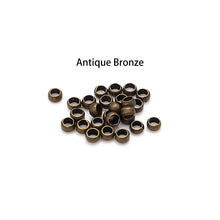 Load image into Gallery viewer, 200pcs/Lot Copper Ball Crimp End Beads Positioning Beads Stopper Spacer Beads For Jewelry Making Findings DIY Bracelet Supplies