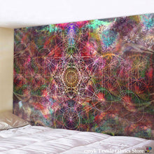 Load image into Gallery viewer, India Mandala Tapestry Wall Hanging Boho Decor Wall Cloth Tapestries Psychedelic Hippie Night Moon Tapestry Mandala Wall Carpet