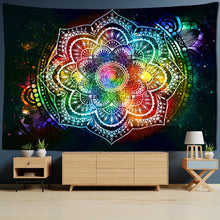 Load image into Gallery viewer, India Mandala Tapestry Wall Hanging Boho Decor Wall Cloth Tapestries Psychedelic Hippie Night Moon Tapestry Mandala Wall Carpet
