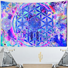 Load image into Gallery viewer, India Mandala Tapestry Wall Hanging Boho Decor Wall Cloth Tapestries Psychedelic Hippie Night Moon Tapestry Mandala Wall Carpet